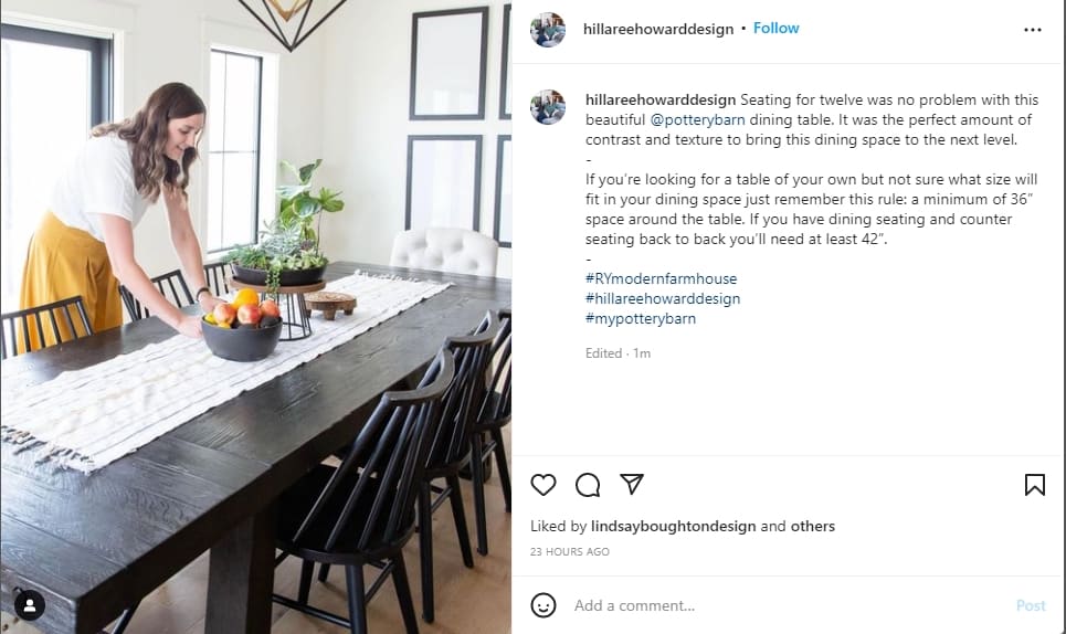 Example of Pottery Barn user-generated content