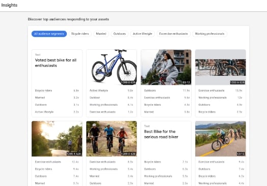 Example of Performance Max campaign insights