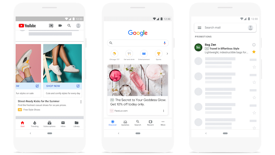 example of google discovery ads