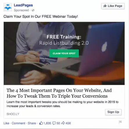 remarketing ad example