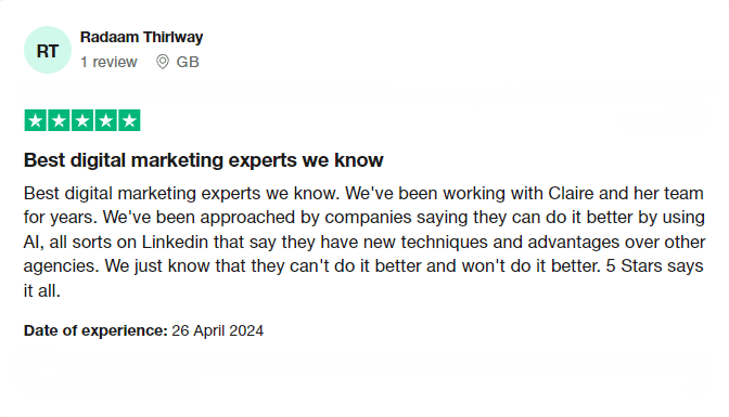 A review of Claire Jarrett's PPC advertising services