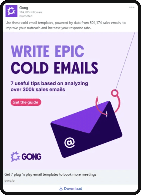 An example of LinkedIn document ads