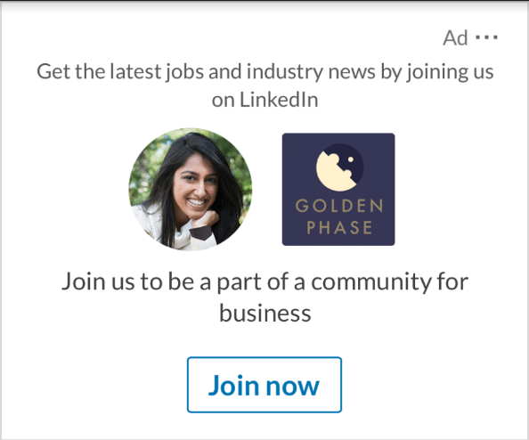 An example of LinkedIn spotlight ads