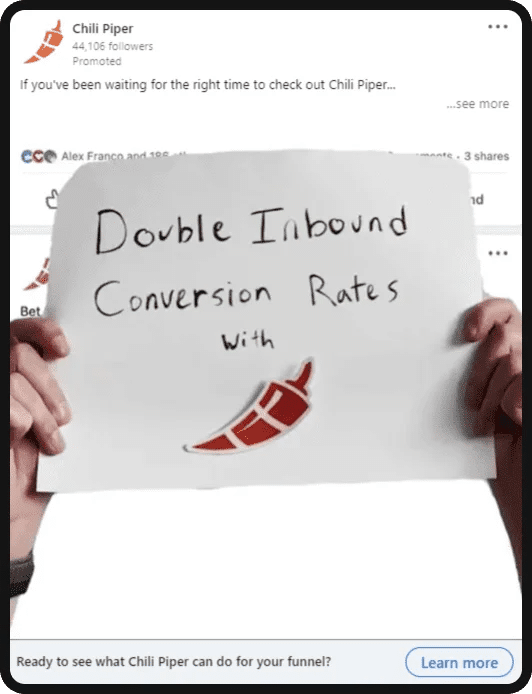 an example of linkedin video ads