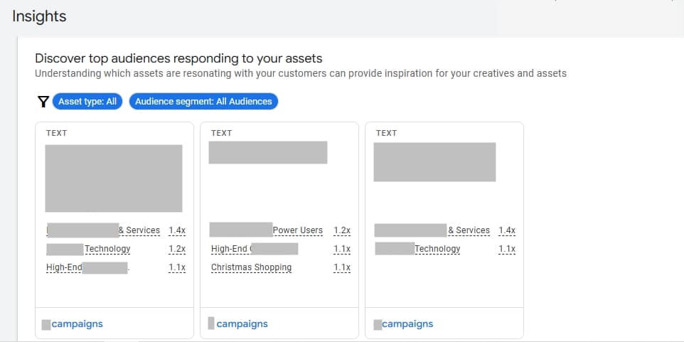 audience insights when using google ads audience layering