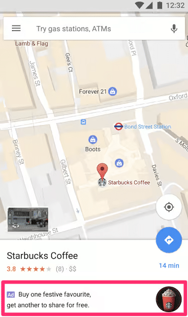 an example of google maps ads