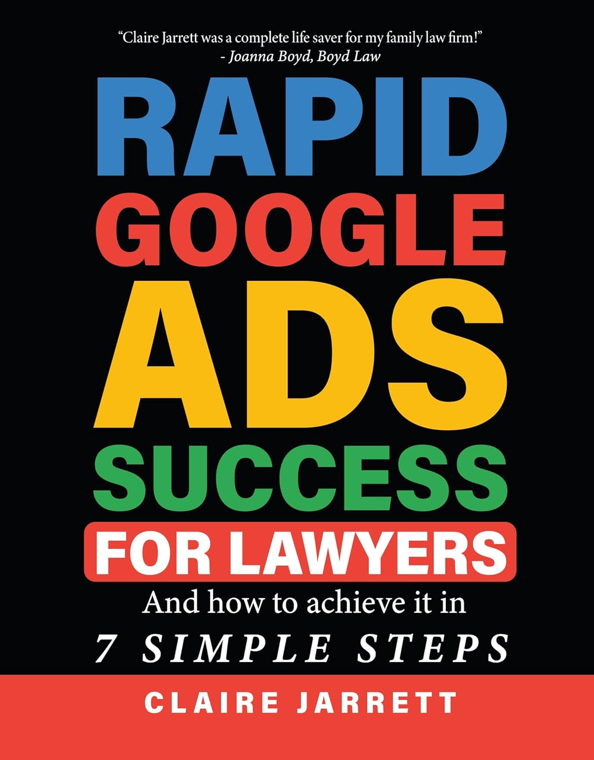Rapid Google Ads Success for Lawyers book cover by Claire Jarrett
