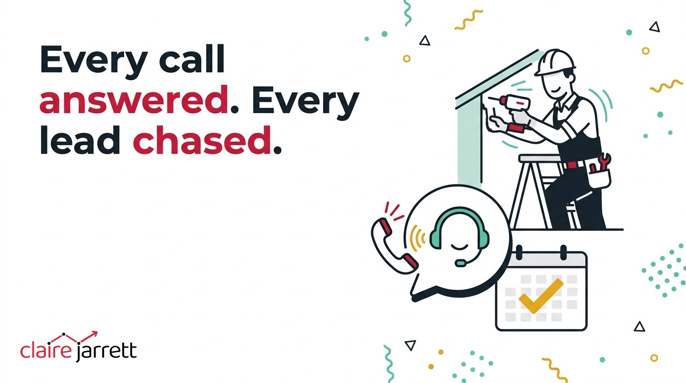Every call answered, every lead chased: an AI receptionist answers the phone and books the appointment while the business owner works